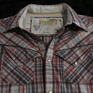 Mens Vintage Guess Button-Up
